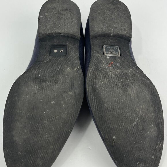 Emporio Armani Loafers Size 10 EU 43 Gray Almond Toe Block Heel Slip On - Picture 6 of 7